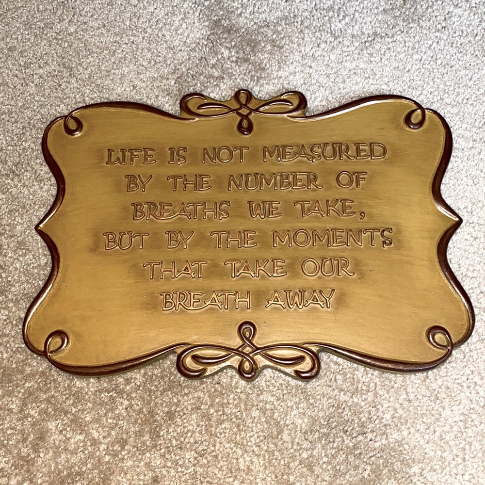 Elegant Life Saying Wall Plaque